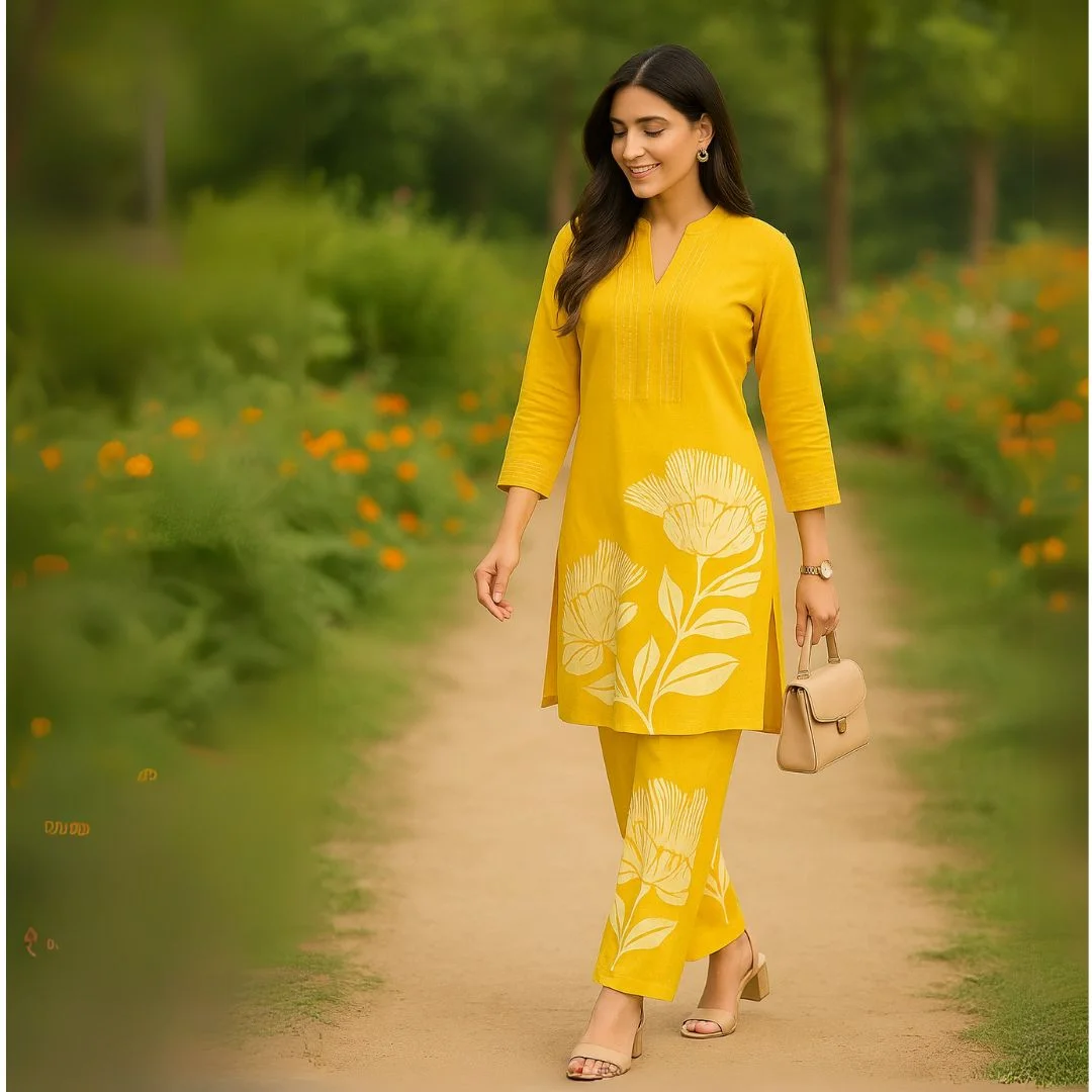 Cotton Co-ord Set – Soft & Stylish Everyday Elegance - Image 2