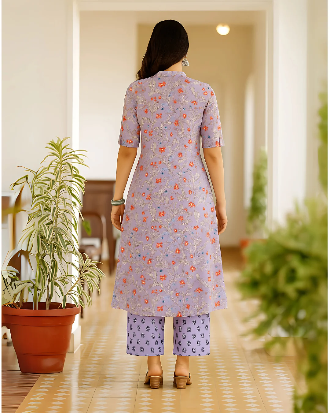 Premium Cotton A-Line Kurti Palazzo Set – Summer Comfort Edition - Image 2