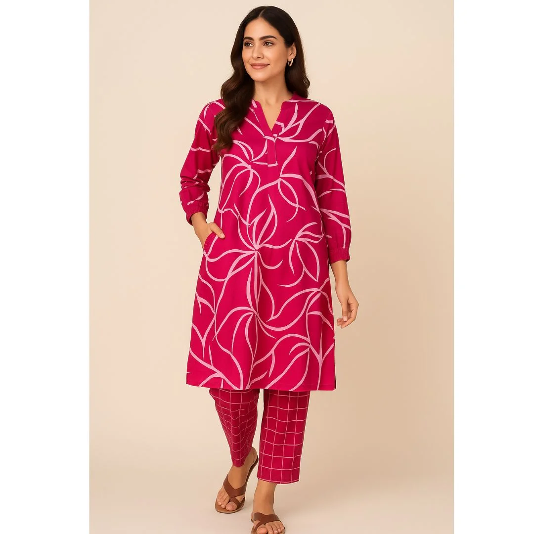 Summer Cotton Comfort kurti set - Image 2